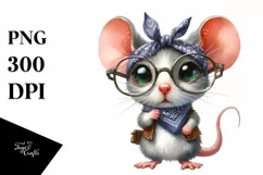 Funny Mouse with Bandana and Fancy es | Sublimation | Product Image 3