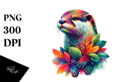 Vibrant Abstract Otter, 20 oz Tumbler Product Image 1