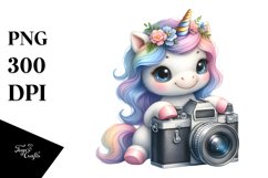 Photographing Baby Unicorn | Clipart Product Image 1