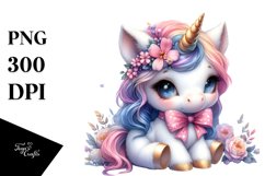 Cute Unicorn Pastel | Sublimation Clipart Product Image 3