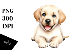 Baby Labrador Retriever Watercolor Cute PNG Product Image 1
