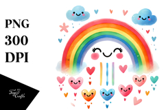 Rainbow Digital Painting, PNG Product Image 1