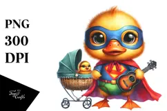 Cute Baby Duck Hero PNG Product Image 1