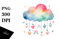Cute Boho Cloud PNG Product Image 1