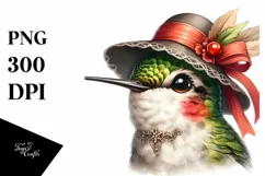 Funny Cute Hummingbird Watercolor Vintage Diva Product Image 3