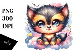Colorful Watercolor Cute Wolverine Clipart Product Image 1
