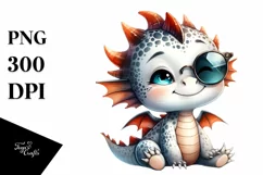 Cute Baby Dragon | Smiling Big Eyes Clipart Product Image 3