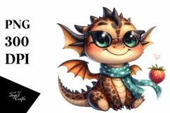Cute Baby Dragon | Smiling Big Eyes Clipart Product Image 3