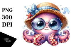 Cute Baby Octopus PNG Product Image 1