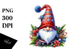 Vibrant Detailed Christmas Gnome, PNG Product Image 3