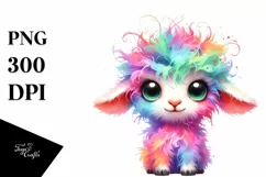 Colorful Baby Lamb | Crazy Eyes Clipart Product Image 3