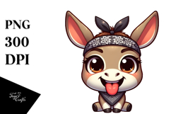 Sassy Donkey with Bandana PNG Product Image 1