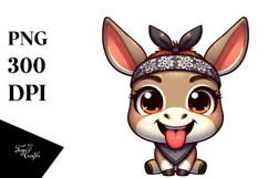 Sassy Donkey with Bandana PNG Product Image 1