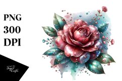 Camellia with Metallic Insertions | Sublimation | Clipart Product Image 3