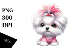 Cute Maltese, Transparent PNG Product Image 1