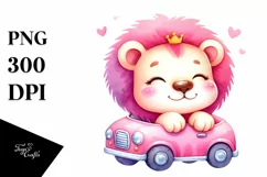 Colorful Baby Lion Resting Baby Car Product Image 3