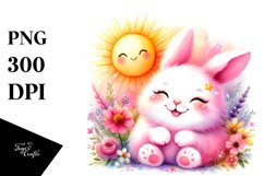 Vibrant Pink-ish Cute Rabbit Clipart Product Image 3