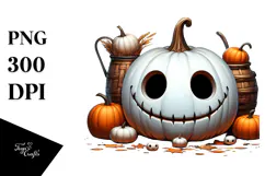 Funny Pumpkin Digital Painting PNG Product Image 1
