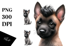 Cute Baby Malinois, Sublimation PNG Product Image 1