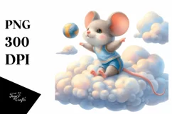 Cute Baby Mouse Volleyball | Sublimation | Clipart Product Image 3