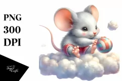 Cute Baby Mouse Volleyball | Sublimation | Clipart Product Image 1
