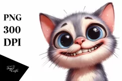 Expressive Cat Portrait, High-Res PNG Product Image 3