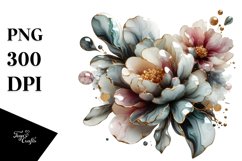 Glossy Peonies with Marble Splash Product Image 3