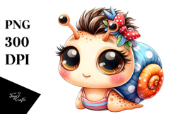 Cute Baby Snail PNG Product Image 1