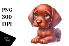 Cute Vizsla Baby Cartoon Product Image 1