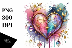 Colorful Heartglass, High-Res PNG Product Image 1
