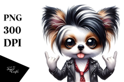 Funny Papillon Rockstar | Sublimation | Clipart Product Image 1