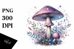 Detailed Pastel Magical Mushroom, PNG Product Image 3