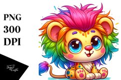 Colorful Baby Zebra Sleeping PNG Product Image 1