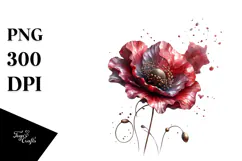 Shiny Poppy with Metalic Insertions PNG Product Image 1