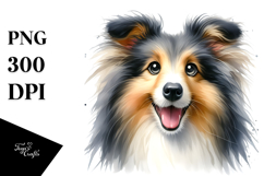 Watercolor Cute Collie, Transparent PNG Product Image 1