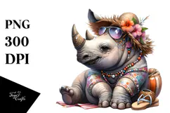 Baby Rhino PNG Product Image 1