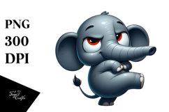 Dancing Elephant with Bow Tie, Transparent PNG Product Image 1