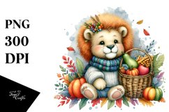 Baby Lion Vegetable Basket Clipart Product Image 3