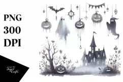 Simple Halloween Hang On, White Background PNG Product Image 3