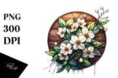 Jasmine with Metallic Insertions Stained Product Image 1