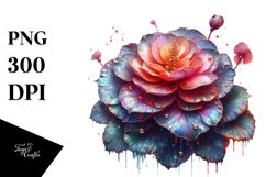 Shiny Begonia Watercolor | Clipart Product Image 3