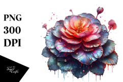 Detailed Shiny Begonia | Sublimation | Clipart Product Image 1