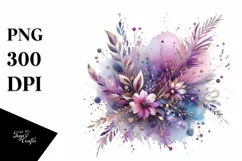 Colorful Purple Watercolor Background | Sublimation | Product Image 1