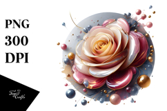 Abstract y Rose PNG Product Image 1