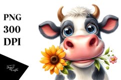 Cow Enthusiastic Cow Portrait with Large Goofy Smile | Product Image 1