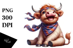 Goofy Cow with Bandana, Transparent PNG Product Image 1