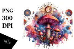 Magical Celestial Mushroom Tarot, Transparent PNG Product Image 1