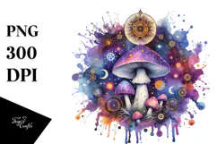 Magical Celestial Mushroom Tarot, Transparent PNG Product Image 1