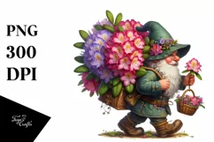 Detailed Gnome Rhododendron Bouquet | Clipart Product Image 1