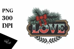 Love Tinsel Christmas Design PNG Product Image 5
